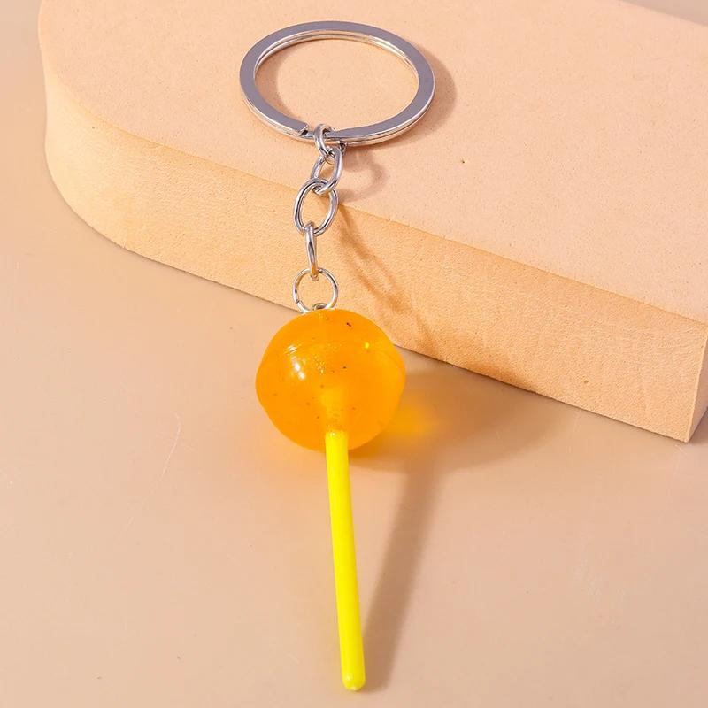 Resin Lollipop Keychain, Cute 3D Food Simulation Keyring For Women, Car, Bag, And Holiday Decoration