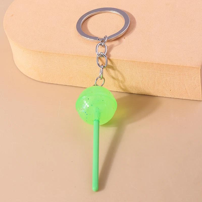 Resin Lollipop Keychain, Cute 3D Food Simulation Keyring For Women, Car, Bag, And Holiday Decoration