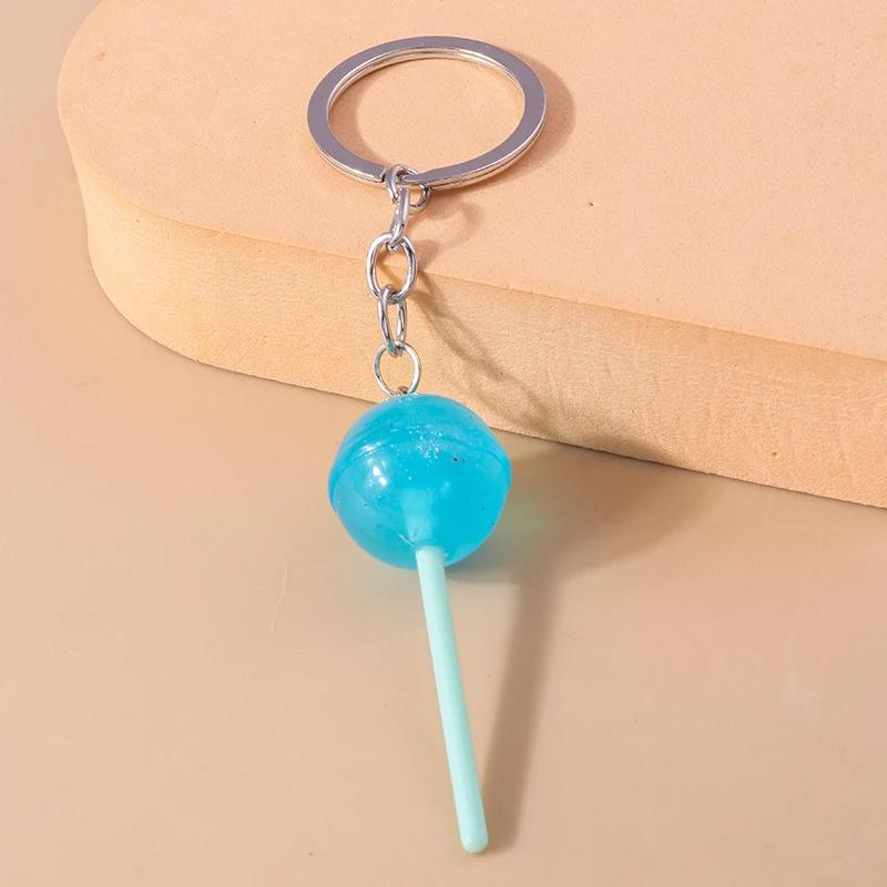 Resin Lollipop Keychain, Cute 3D Food Simulation Keyring For Women, Car, Bag, And Holiday Decoration