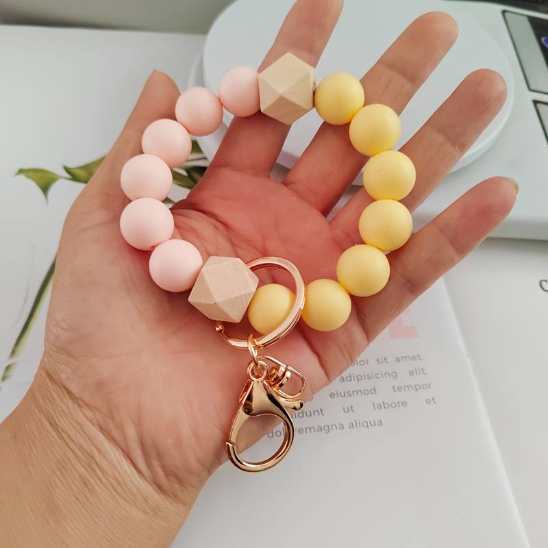 Silicone Beads Key Ring