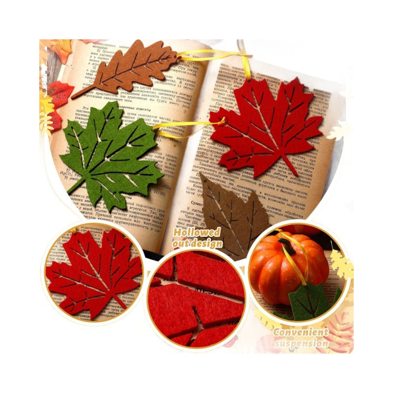 Tatuo 24Pcs Thanksgiving Felt Ornaments Fall Hanging Tree Decor Hanging Felt Decorative Pendant Fit