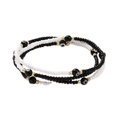 seed beads stretchable waist chain with Evil Eye (Style5)