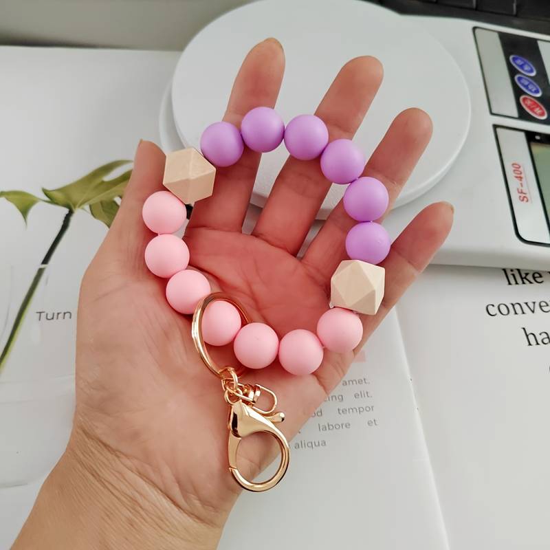 Silicone Beads Key Ring