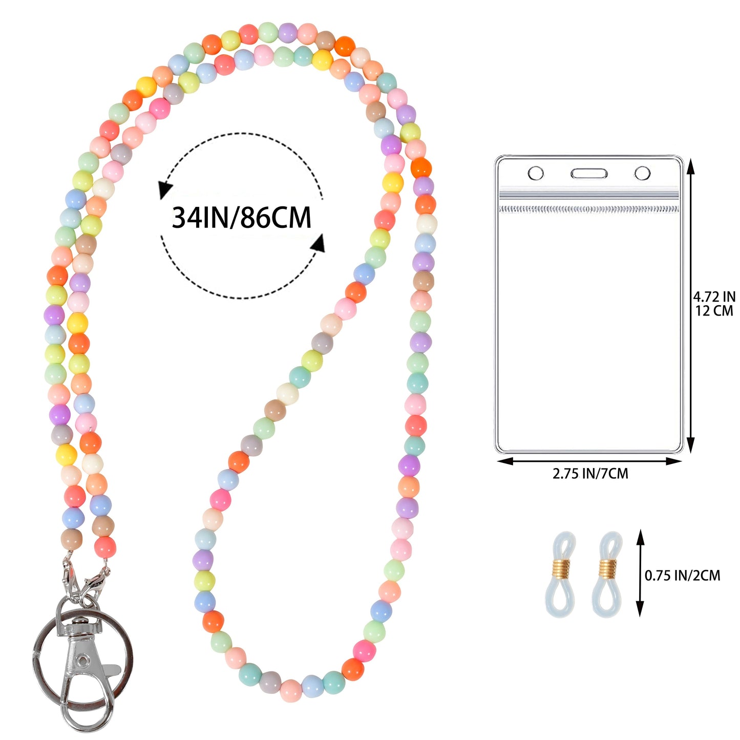 Beaded Lanyards For ID Badges, Beaded Lanyard For Women, Lanyards For Keys, Teacher Lanyard For ID Badges And Keys, Beaded Lanyard For School Student Nurse Gift