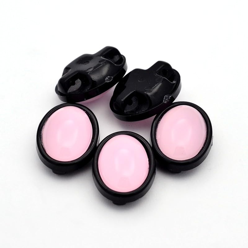 Sew on Taiwan Acrylic Oval Shaped Beads/Garment Accessories - Pink