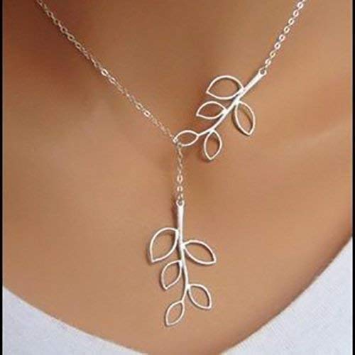 Stylish Stunning Leaf Charm Necklace (Leaf with Leaf)