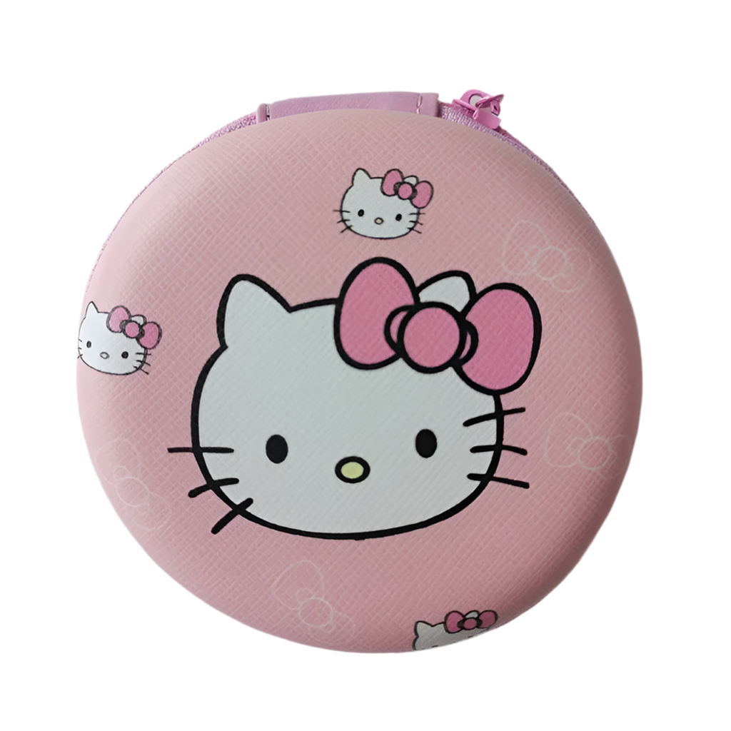 Hemasa Hello Kitty Charger Cable Storage Bags /Earphone Phone Data Line USB Storage Box Protector Case Coin Purses