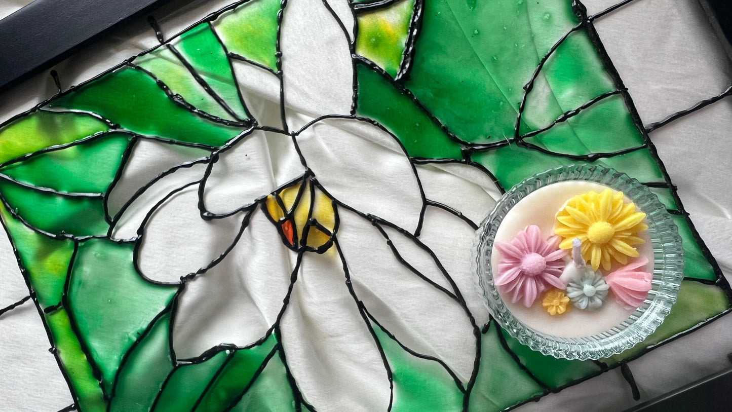 Daisy Flower Soy and Bees Wax Candle