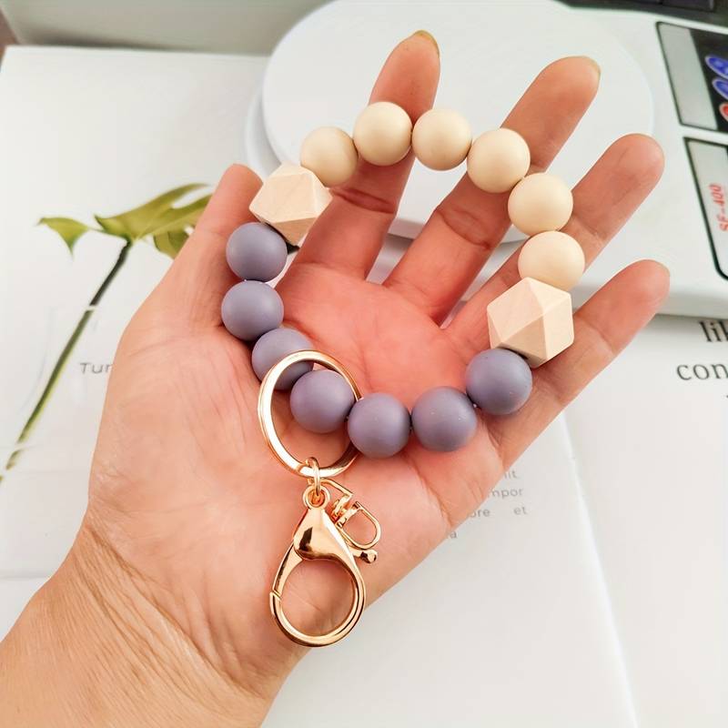Silicone Beads Key Ring