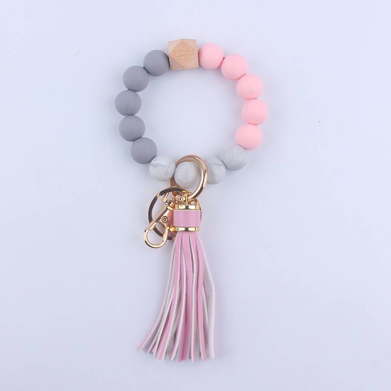 Silicone Beads Key Ring