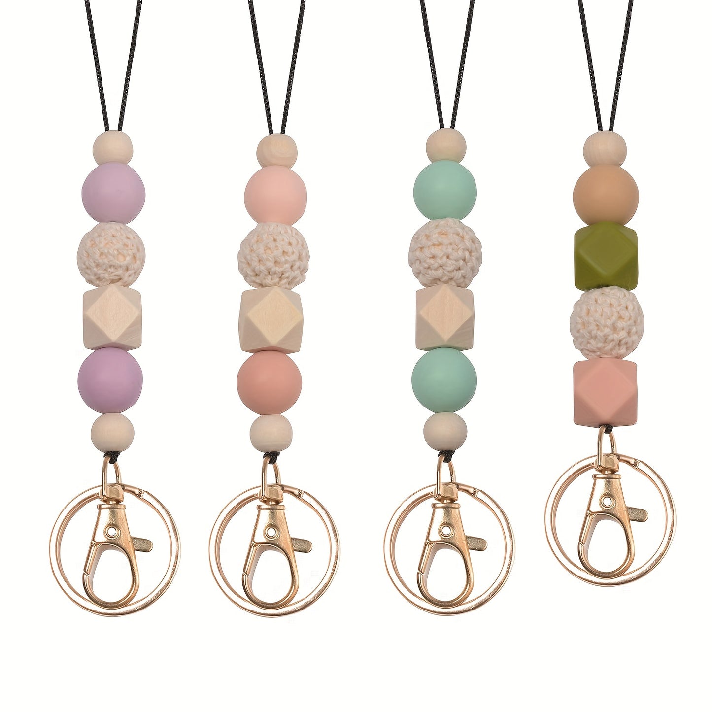 Hemasa Teacher Appreciation Gift: Beaded Lanyards with Keychain for ID Badges