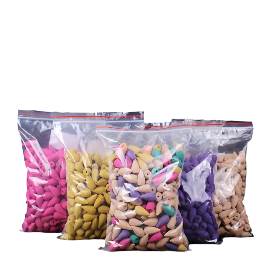 Hemasa 60PCS Backflow Incense Cones Mixed Flavor Natural Incense Floral Lavender Sandalwood  Rose Natural Tea Agarwood Air Fresheners