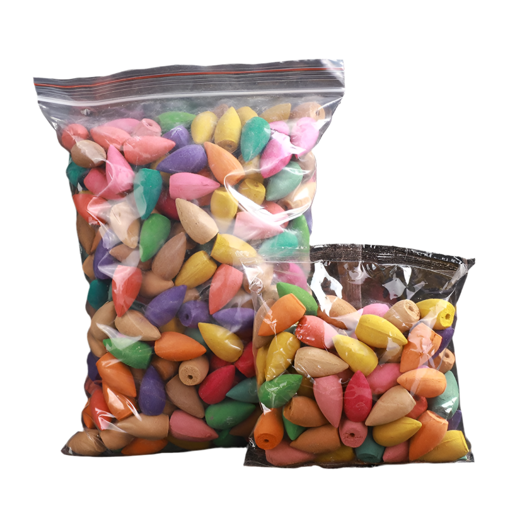 Hemasa 1pack Backflow Incense Cones Pack of 30/60/100/300 Mixed Flavor Natural Incense Floral Lavender Sandalwood Aloes Aromatherapy