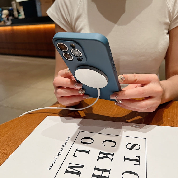 Solid Color Liquid Silicone MagSafe Magnetic Phone Case, For iPhone 13 Pro, For iPhone 13, For iPhone 12