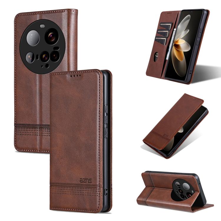 AZNS Magnetic Calf Texture Flip Leather Phone Case, For Xiaomi 17T Pro 5G, For Xiaomi 17T 5G, For Xiaomi 17 Pro Max, For Xiaomi 17 Pro, For Xiaomi 17, For Xiaomi 15T Pro 5G, For Xiaomi 15T 5G, For Xiaomi 15 Ultra