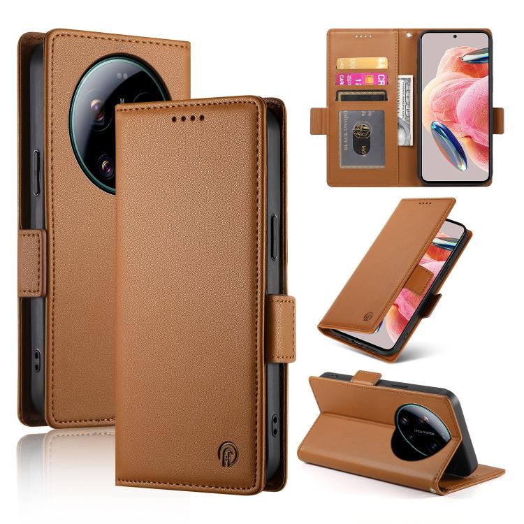 Side Buckle Magnetic Frosted Leather Phone Case, For Xiaomi Poco C95 Pro, For Xiaomi 17 Max 5G, For Xiaomi 17T Pro 5G, For Xiaomi 17T 5G, For Xiaomi Poco X8 Pro 5G / Redmi Turbo 5 5G, For Xiaomi 17 Ultra