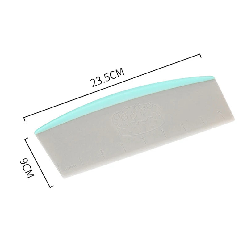 Tejesa 9 Inch Pastry Cutter Plastic Cake Spatulas Dough Scraper With Measuring Scale Butter Knife Bread Pizza Fondant DIY Baking Tools
