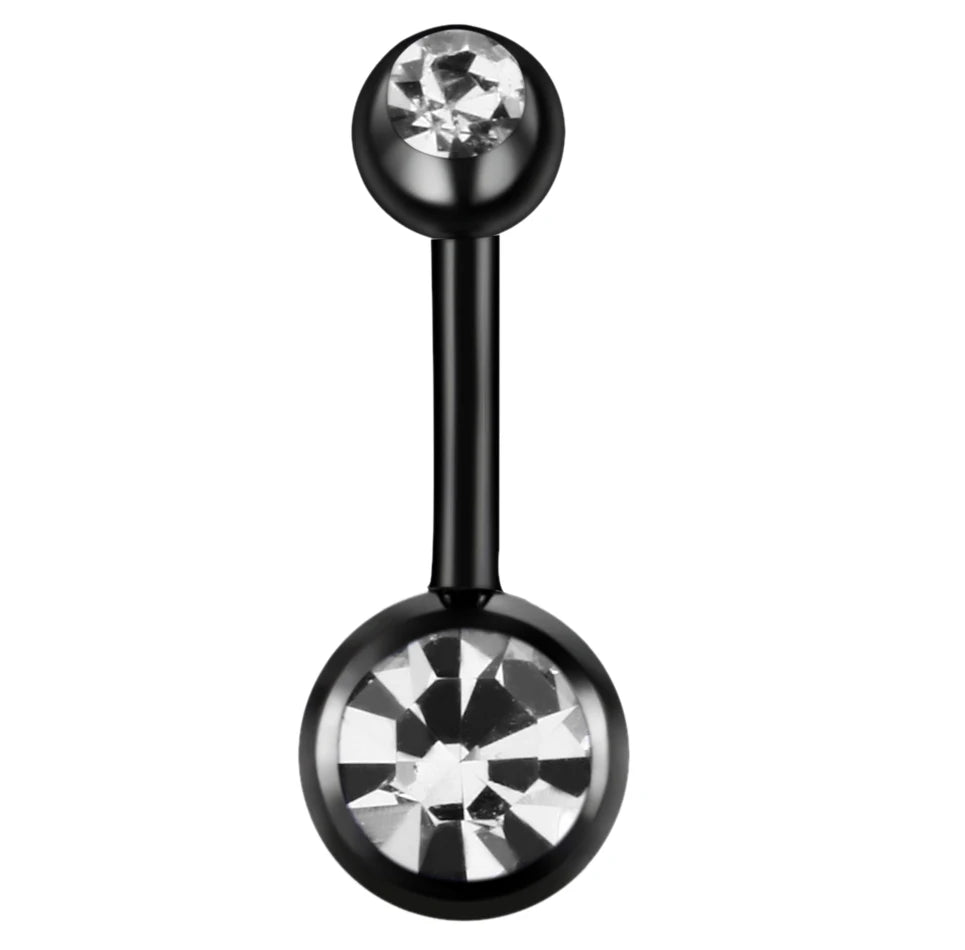 5Pcs/lot Stainless Steel Navel Piercing Crystal Belly Button Rings Rhinestone Belly Piercing Nombril Ombligo Women Body Jewel