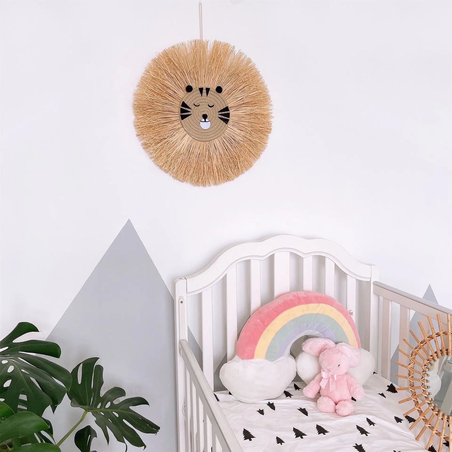 Nordic Nursery Baby Girl Boys Room Decor Wall Decor Handmade Quality Bear Lion 50CM Girl Boys Room Nursery Hanging Decoration