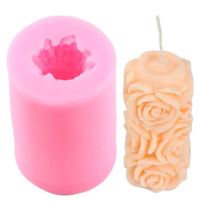 Rose Flower Peony Tulip Candle Molds Buddha Soap Silicone Mold Chocolate Candy Epoxy Resin Moulds Fondant Cake Decorating Tools