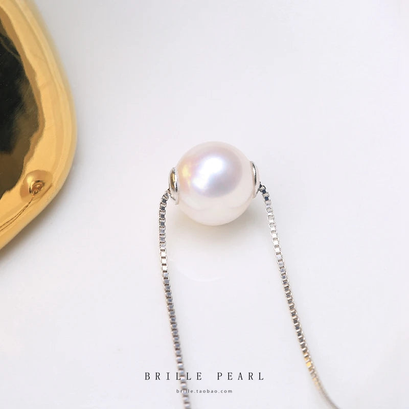 Hemasa  Pearl Pendant Necklace S925 Silver  pearl necklace for women/Girls