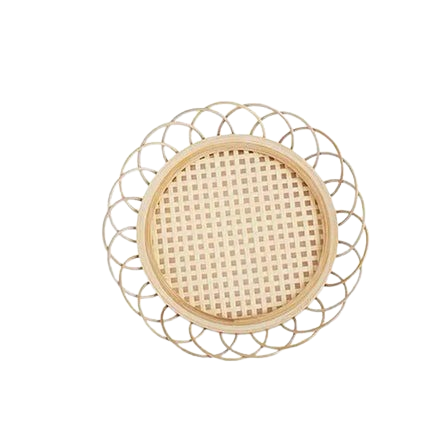 Hemasa Rattan Hand-Woven Coaster Teapot Placemat for Dining Table (Set of 4)