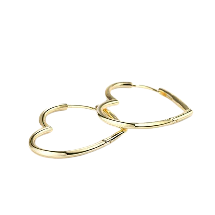 Hemasa 925 Silver Heart Hoop Earring For Woment