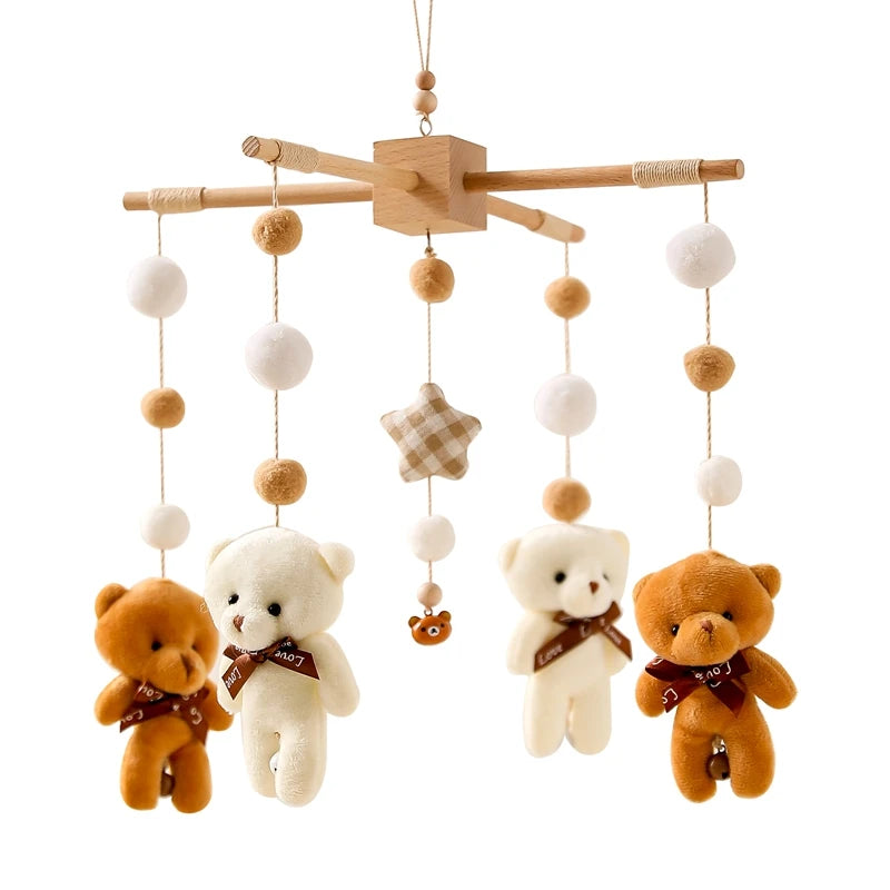 Hemasa Baby Crib Mobiles Wooden Bed Bell