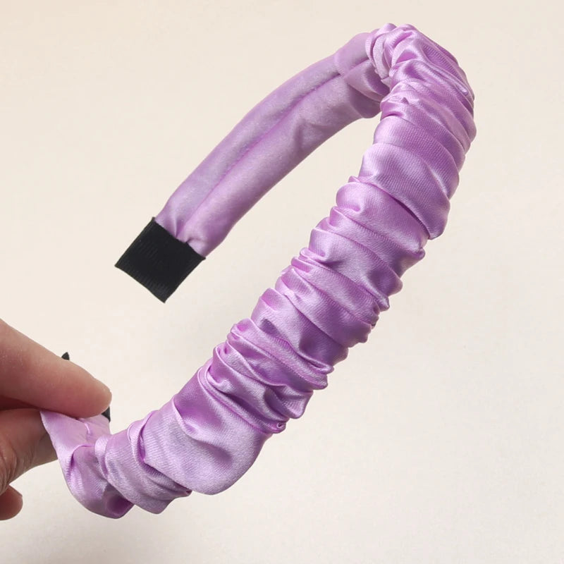 1PC Trendy Women Satin Hairbands Girls Headbands Hair Hoop Hair Accessories Headhoop
