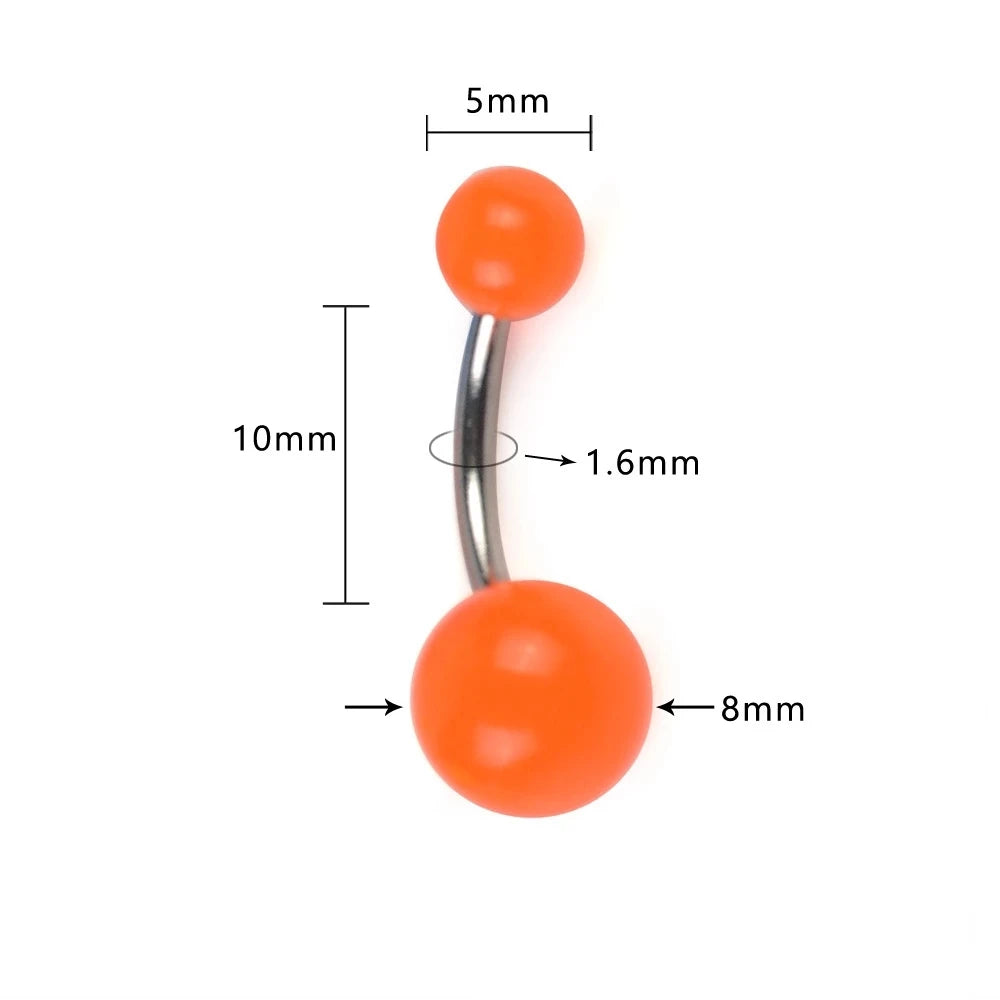 7Pcs/set 2021 New Night Glow Women's Fashion Belly Button Rings Navel Barbell Piercing Ombligo Party Body Jewelry Girls Gifts