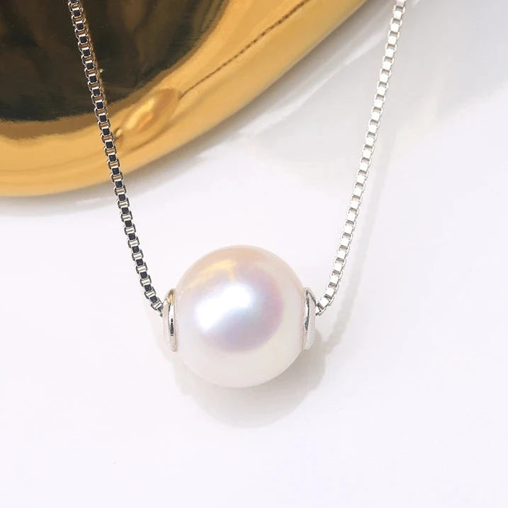 Hemasa  Pearl Pendant Necklace S925 Silver  pearl necklace for women/Girls