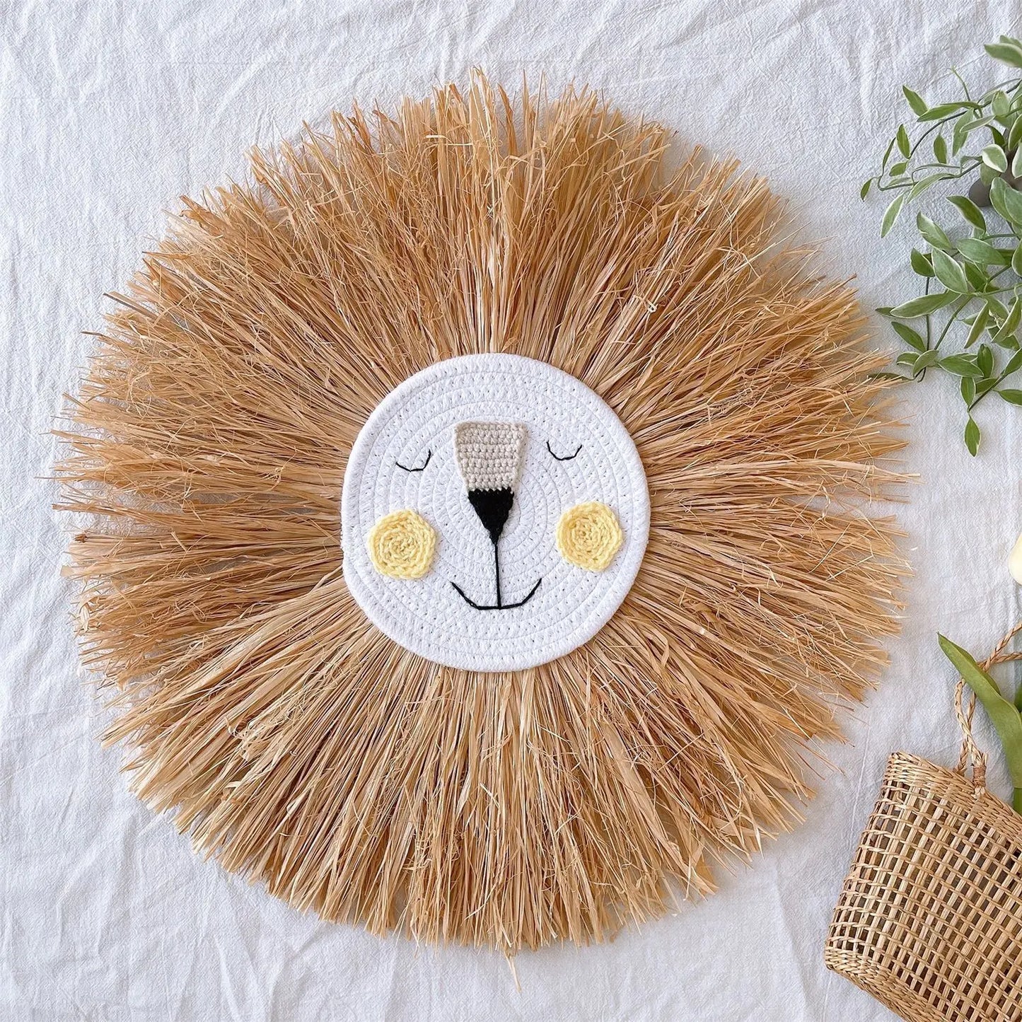Nordic Nursery Baby Girl Boys Room Decor Wall Decor Handmade Quality Bear Lion 50CM Girl Boys Room Nursery Hanging Decoration