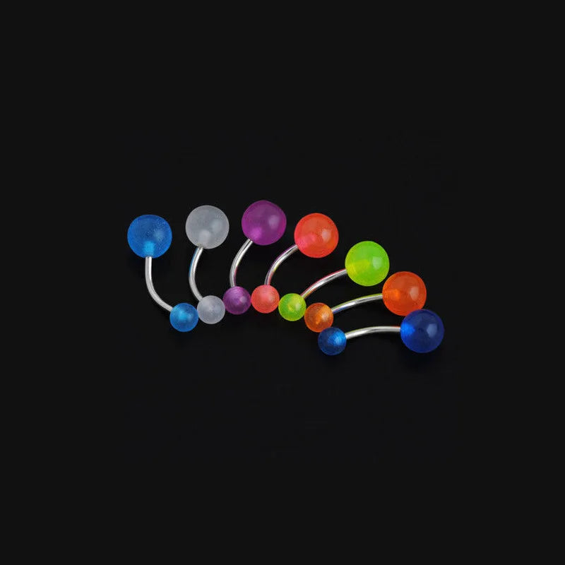 7Pcs/set 2021 New Night Glow Women's Fashion Belly Button Rings Navel Barbell Piercing Ombligo Party Body Jewelry Girls Gifts