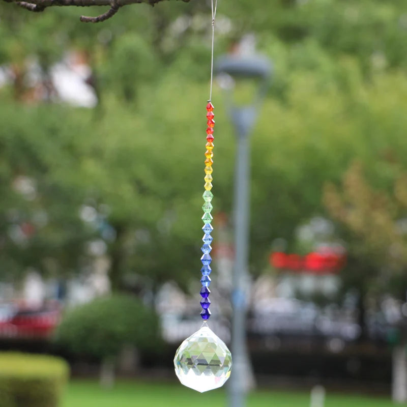 Hemasa 1PCS Hanging Window Crystals Chakra Crystal Suncatchers Prisms Pendant
