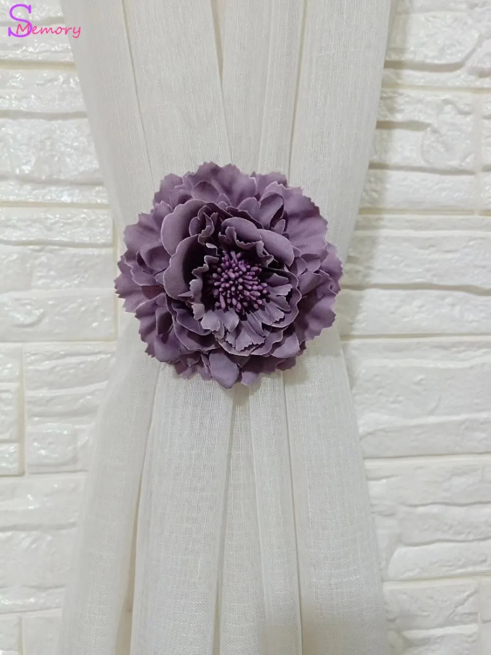 2pcs Flower Curtains Tieback Holder Magnet Curtains Buckle Clips Magnetic Shower Curtain Strap Accessories Home Decoration