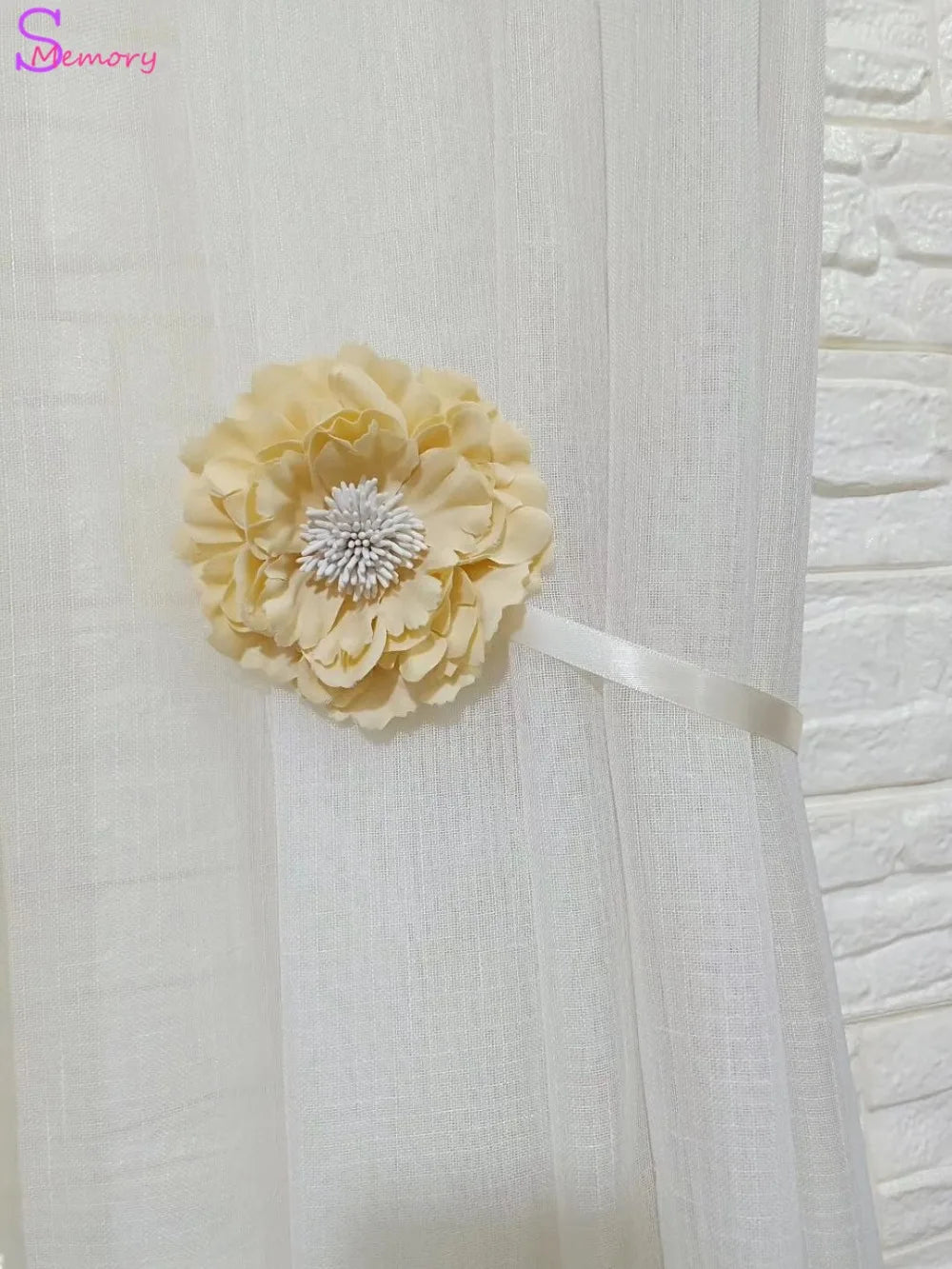 2pcs Flower Curtains Tieback Holder Magnet Curtains Buckle Clips Magnetic Shower Curtain Strap Accessories Home Decoration