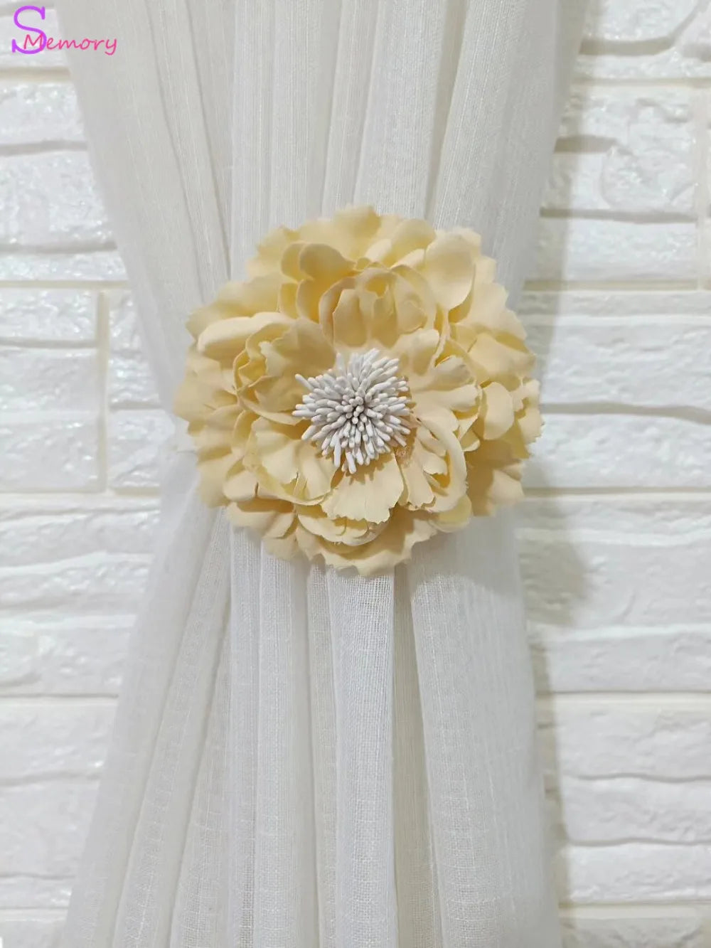 2pcs Flower Curtains Tieback Holder Magnet Curtains Buckle Clips Magnetic Shower Curtain Strap Accessories Home Decoration