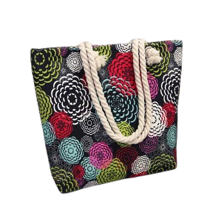 Hemasa Folding Women Big Size Handbag Tote Ladies Casual Flower Printing Hand Bag