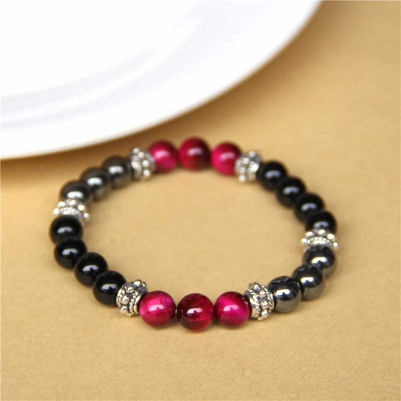 Natural Stone Bracelets Men Women Bracelets Tiger Eye Beads Braslet for Man Women Handmade Casual Jewelry hommes bijoux