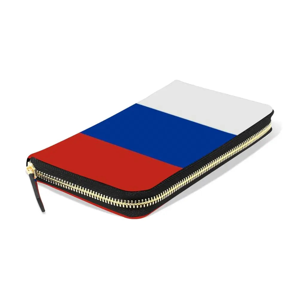 ALAZA Fashion Ladies Wallet Women Long Wallets Zipper Purse Soft leather Flag Wallets Big Capacity Clutch Money Bag Card Holder