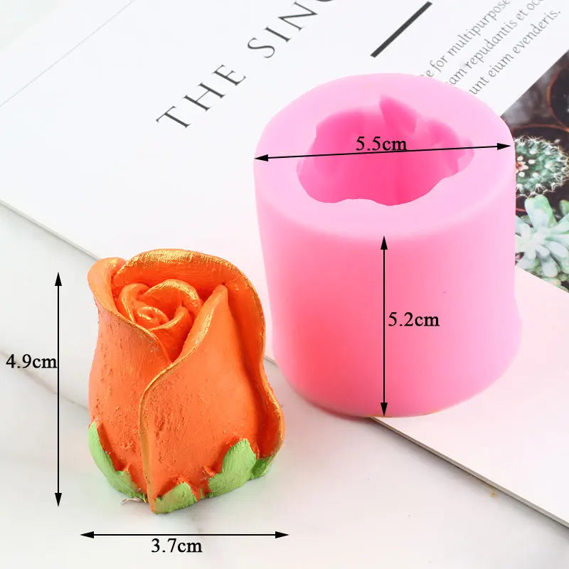 Rose Flower Peony Tulip Candle Molds Buddha Soap Silicone Mold Chocolate Candy Epoxy Resin Moulds Fondant Cake Decorating Tools