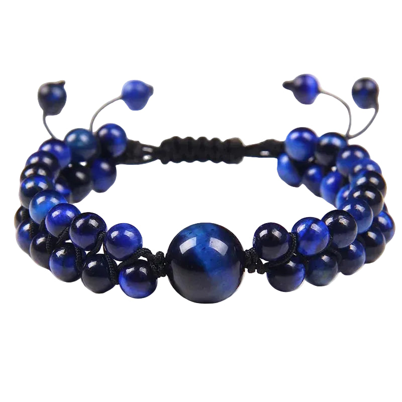 Tejesa Double Layer Handmade Braided Bracelet Buddha Natural Tiger Eye Stone Beads Bracelets For Women Men Wristbands Exquisite Jewelry