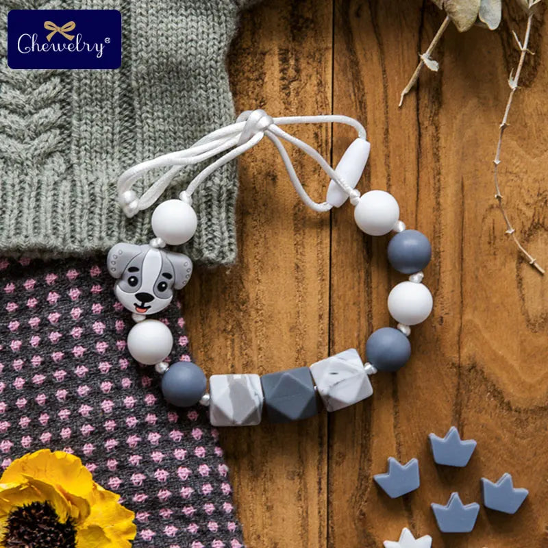 Heamsa 1pcs Baby Teething Necklace Food Grade Silicone Beads Long Chain Baby Goods Silicone Bead Nurse Gift For Baby Teether