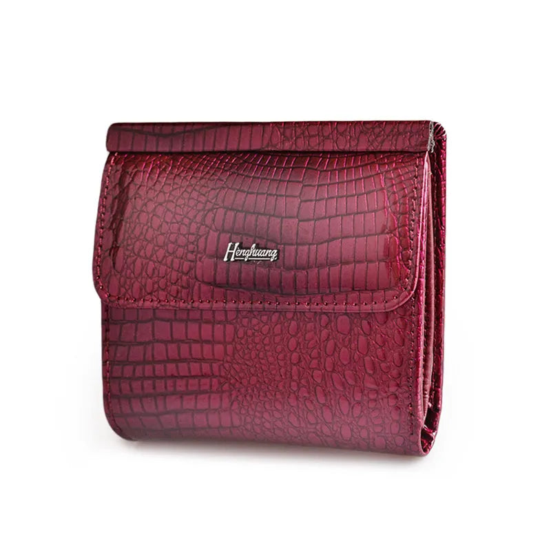 New Female Wallet Vintage Fashion Women Wallets GenuineLeather Short Purse Money Bag Coin Money Bags Ladies Purse Girls Wallets