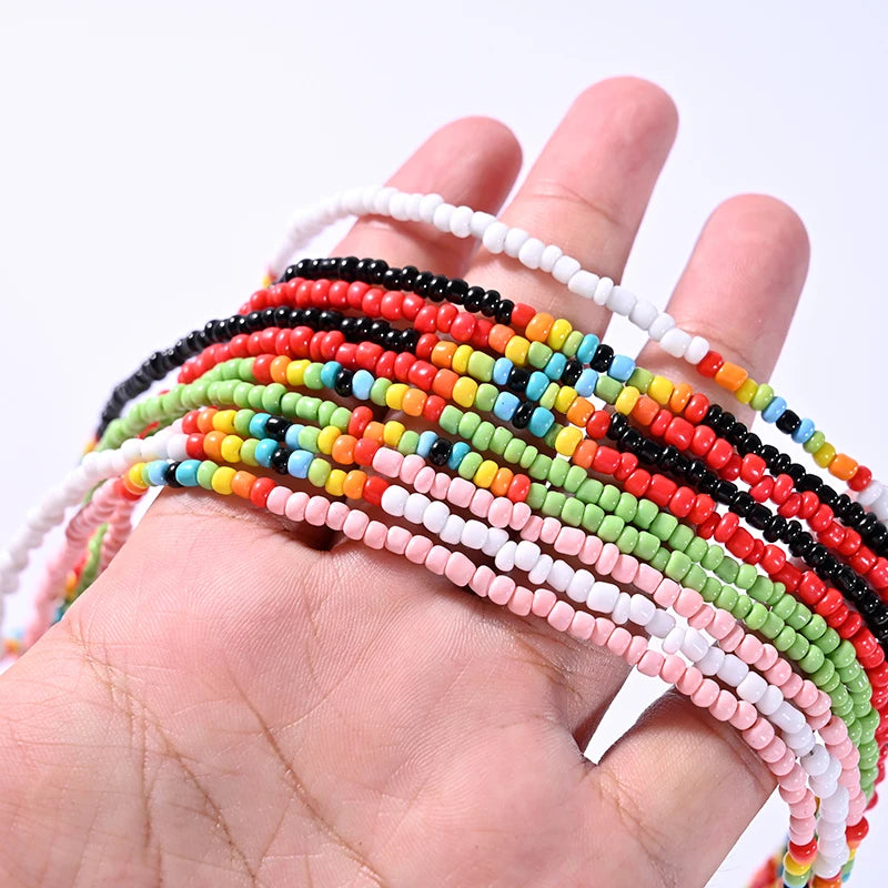 Seed Bead Mask Chain for Glasses Women Rainbow Straps Sunglasses Necklace Silicone Eyeglasses Glasses Holder Fashion Accessories