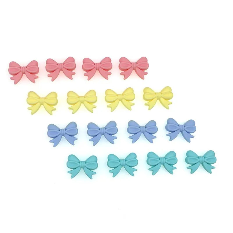 5/10/20Pcs Bow Silicone Beads Silicone Bow Tie Beads For Jewelry Making DIY Pacifier Chain Bracelet Necklace Accessories