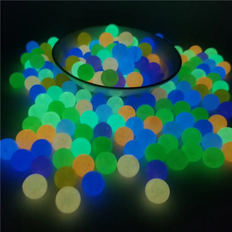 6/8/10/12mm Mixed Glow Acrylic Beads Round Luminous Beads For Jewelry Making Diy Handmade Woman Men Bracelet Necklace