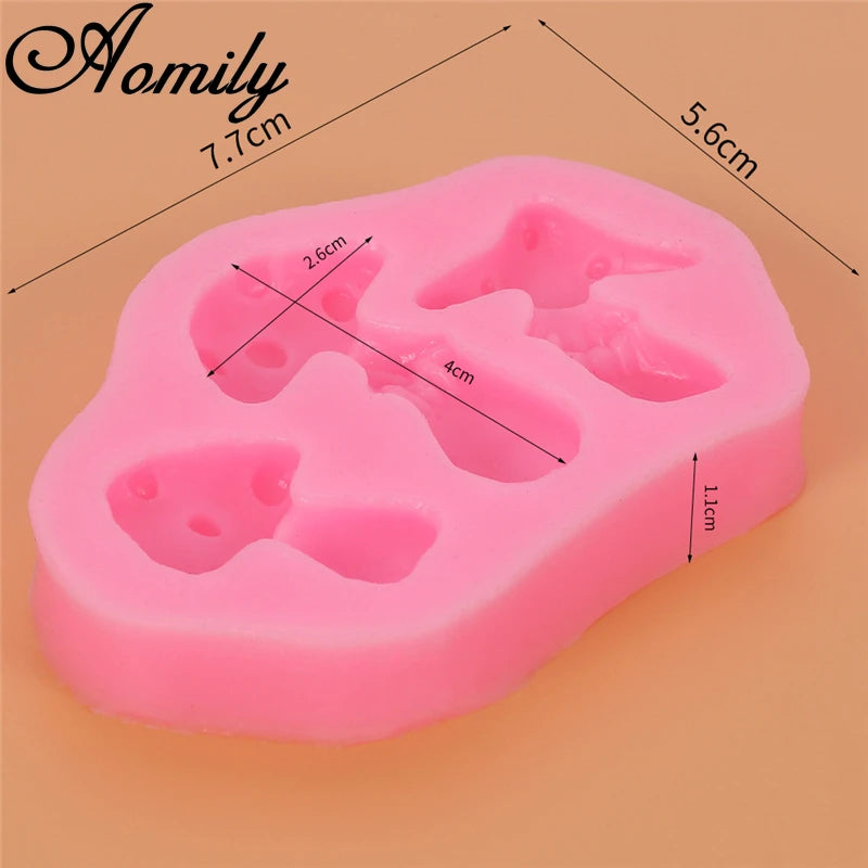 Aomily Mushroom Silicone Mold Cake Molds Fondant Molds Sugar Craft Chocolate Moulds Tools Cake Decorating Baking Accessories