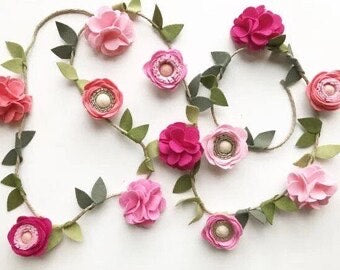 Beautiful Felt Flower garland