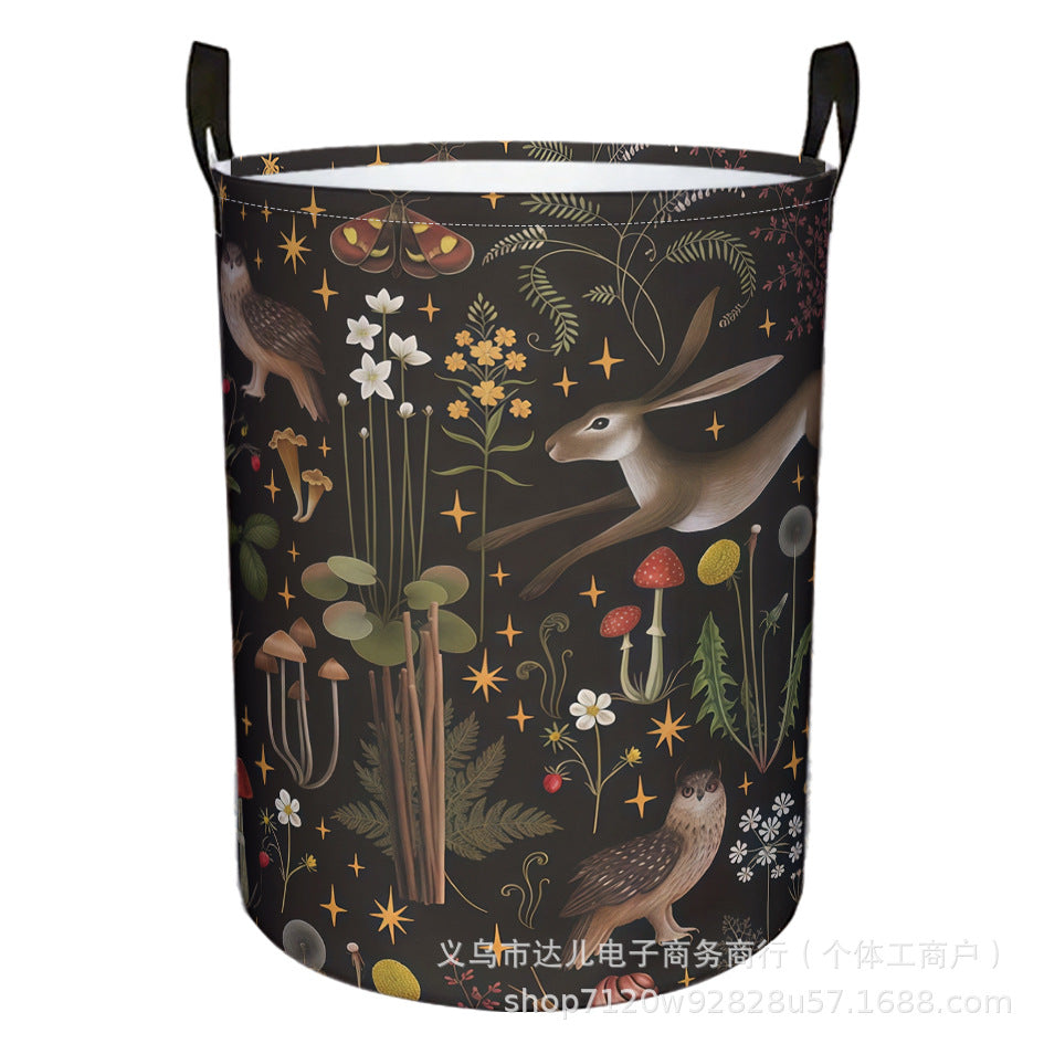 New Cross-Border Model for All Seasons, Versatile Household Foldable Round Laundry Basket, Large Bathroom Storage Basket